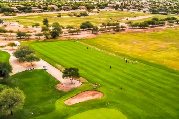 overhead view of fairway